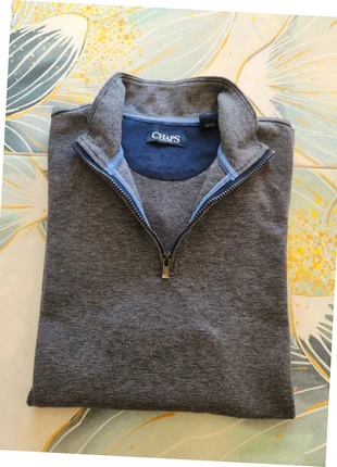 Pull CHAPS-RalphLauren zip - gris rayé - L Homme - S3, marque: Chaps Ralph Lauren, état: Très bon état, taille: L, 10,80 €, 12,04 € Protection acheteurs incluse