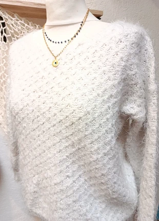 Sublime Pull chaud blanc texturé mohair taille 38, marke: mayjo, zustand: Sehr gut, größe: M / 38 / 10, 29,00 €, 31,15 € inklusive Vinted-Käuferschutz