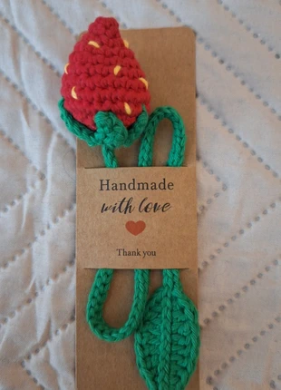 Bookmark/Marcapáginas fresa a crochet Handmade., marque: Handmade, état: Très bon état, 6,00 €, 7,00 € Protection acheteurs incluse