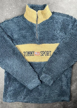 pull polaire Tommy Sport bleu et beige logo brodé USA vintage 80's - L homme - fibres mixtes 2PL 54, marque: Tommy Hilfiger, état: Très bon état, taille: L, 63,00 €, 66,85 € Protection acheteurs (Pro) incluse