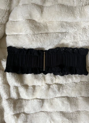 Superbe ceinture noire ajustable broderies et volants, brand: Vintage Boutique, condition: New without tags, size: Adjustable, €7.00, €8.05 includes Buyer Protection