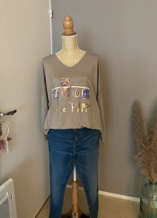 Pull beige, marque: Unique, état: Neuf avec étiquette, taille: Taille unique, 7,00 €, 8,05 € Protection acheteurs incluse