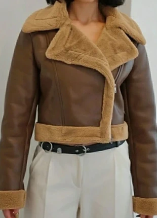 Veste aviateur shearling marron style casual automne hiver, brand: Bai Amour, condizioni: Ottime, taglia: M / IT 42 / EU 38, €59.90, €63.60 include la Protezione acquisti