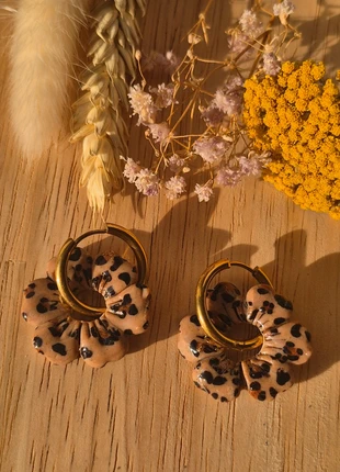 #boucles d'oreilles #fleurs #acier inoxydable #femme #noël #pampilles #doré #léopard #paillettes, brand: Fait Main, condition: New with tags, €6.50, €7.53 includes Buyer Protection