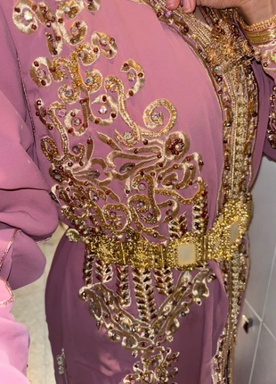 Takchita caftan marocain robe deux pièces rose mariage, mariée, henna, état: Très bon état, taille: Taille unique, 115,00 €, 121,45 € Protection acheteurs incluse