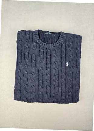ralph lauren pull torsadé bleu col rond coton taille m femme “54a”, marque: Ralph Lauren, état: Très bon état, taille: M / 38 / 10, 44,00 €, 46,90 € Protection acheteurs (Pro) incluse