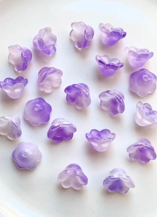 20 perles fleurs en verre 8x12 mm, condition: Very good, €2.00, €2.80 includes Buyer Protection
