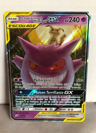 Carte Pokémon Escouade Ectoplasma et Mimiqui GX 53/181, brand: Pokémon, condition: Very good, €70.00, €74.20 includes Buyer Protection