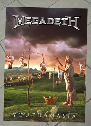 Megadeth "Youthanasia" poster, staat: Als nieuw, € 25,00, € 26,95 inclusief Kopersbescherming