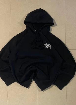 Hoodie sweat Stussy - Taille L - Noir - Logo broder, merk: Stüssy, staat: Heel goed, maat: L, € 45,00, € 47,95 inclusief Kopersbescherming