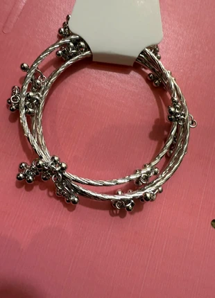 Asian Indian silver bell dangle bangles set - New, brand: Statement, condition: New with tags, £4.25, £5.16 includes Buyer Protection