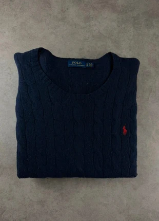 Pull Torsadé Ralph Lauren Bleu marine - XL femme, marca: Ralph Lauren, estado: Muy bueno, tamaño: XL / 42 / 14, 45,00 €, 47,95 € Protección al comprador Pro incluida