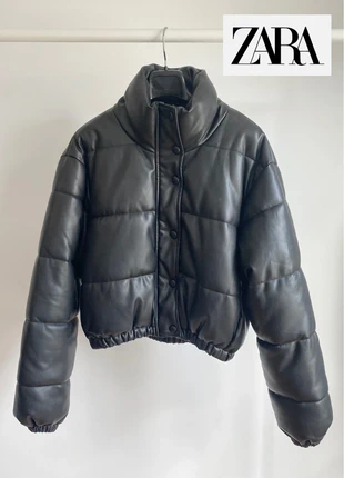 Chaqueta acolchada efecto piel / Doudoune en simili cuir, marque: Zara, état: Très bon état, taille: S / 36 / 8, 28,00 €, 30,10 € Protection acheteurs incluse