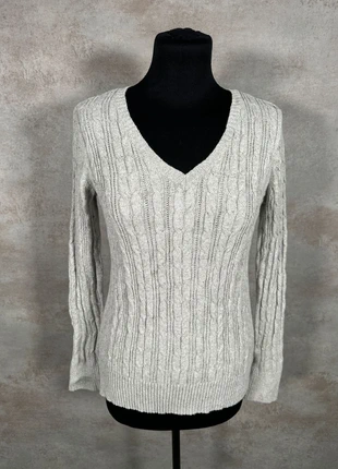 pull Maille Torsadée Cable Knit Vintage St John's Bay gris clair relief taille M, brand: Vintage Dressing, condition: Very good, size: M / 38 / 10, €15.00, €16.45 includes Buyer Protection Pro