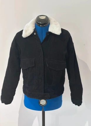 Veste noire en velours côtelé à col sherpa – Denim Co – Taille 34, zustand: Sehr gut, größe: XS / 34 / 6, 15,00 €, 16,45 € beinhaltet Vinted-Käuferschutz Pro