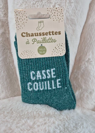 Chaussettes à paillettes, brand: chaussettes à paillettes, condition: New with tags, size: One size, €5.00, €5.95 includes Buyer Protection Pro