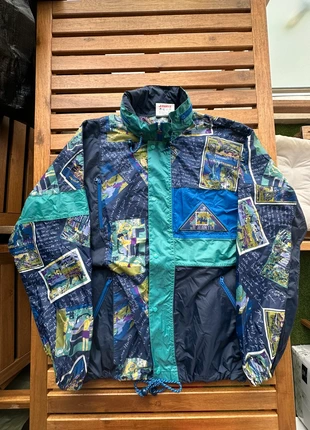 Veste Vintage 90s Jeantex “Life Style” - Imprimé Collage & Sifflet - Rare, merk: Vintage Dressing, staat: Heel goed, maat: XL, € 29,00, € 31,15 inclusief Kopersbescherming