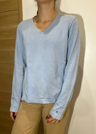 Pull Tommy Hilfiger bleu - Col V - Taille L - Femme, marque: Tommy Hilfiger, état: Très bon état, taille: L / 40 / 12, 17,90 €, 19,50 € Protection acheteurs incluse