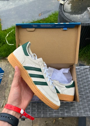 Adidas Handball Spezial Cream and Green Size UK Size 6, brand: adidas, condition: New with tags, size: 6, £50.00, £53.20 includes Buyer Protection