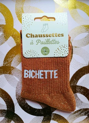 Chaussettes à paillettes "Bichette" Élégante, piquante, et toujours brillante., marque: STC, état: Neuf avec étiquette, taille: Taille unique, 4,90 €, 5,85 € Protection acheteurs (Pro) incluse