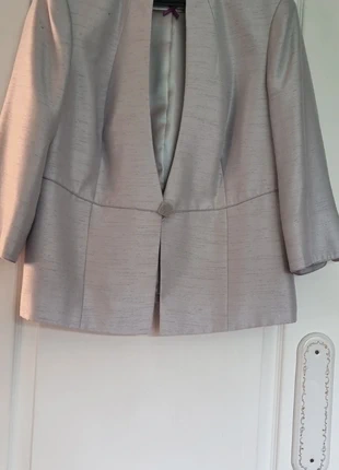 Silver jacket perfect for weddings christmas, brand: Jacques Vert, condition: Very good, size: XXXL / 18, £10.00, £11.20 includes Buyer Protection