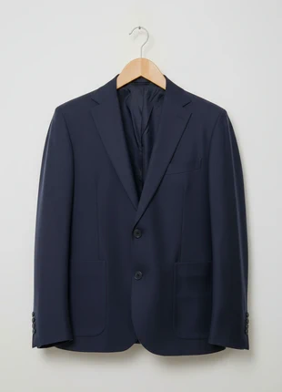 COS – Premium & Elegant Navy 100% Wool Men’s Blazer with Single-Breasted Front & Pockets – 48 🌟 💎, marca: COS, estado: Muito bom, tamanho: 48, €59.99, €63.69 inclui Proteção do Comprador Pro