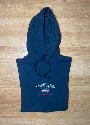 Pull à capuche Tommy Hilfiger bleu logo brodé taille S, brand: Tommy Hilfiger, condition: Very good, size: S, €20.00, €21.70 includes Buyer Protection