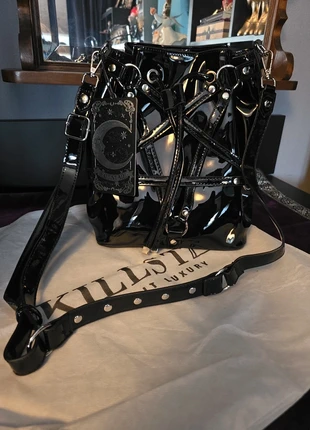 Killstar Pentagram Aloha from Hell Bucket Lakleren tas, merk: Killstar, staat: Nieuw met prijskaartje, € 40,00, € 42,70 inclusief Kopersbescherming