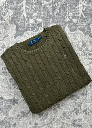 Pull Torsadé Maille / Cable Knit / Ralph Lauren RL Vert Kaki Taille M - Logo Brodé - 100% Cotton, brand: Ralph Lauren, condition: Very good, size: M / 38 / 10, €60.00, €63.70 includes Buyer Protection Pro