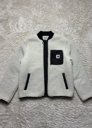 Polaire zippe moumoute carhartt blanche et noir logo poitrine / taille S femme, merk: Carhartt, staat: Heel goed, maat: S / 36 / 8, € 89,00, € 94,15 inclusief Kopersbescherming