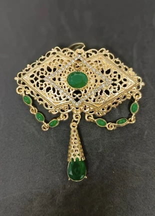 broche neuve verte et dorée accessoire pour kaftan takchita classe, condition: Very good, €7.00, €8.05 includes Buyer Protection