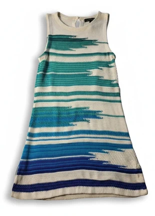 Robe tricotée Lauren Ralph Lauren femme S – Rayures bleu/vert, coupe évasée, été, brand: Ralph Lauren, condition: Very good, size: S / 36 / 8, €24.90, €26.85 includes Buyer Protection