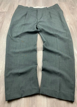 Pantalon de costume W38 vert gris coupe droite straight larges baggy loose vintage y2k, marque: Vintage Dressing, état: Très bon état, taille: W38 | FR 48, 12,99 €, 14,34 € Protection acheteurs (Pro) incluse