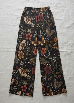 Pantalon fluide large motifs floraux et papillons style bohème y2k, brand: fripp, condition: Very good, size: L / 40 / 12, €55.00, €58.45 includes Buyer Protection