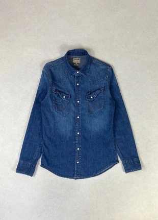 Chemise Wangler jean 100% coton Mixte manches longues denim shirt long sleeves Slim Fit Bleu S, marke: Wrangler, zustand: Sehr gut, größe: S, 19,00 €, 20,65 € beinhaltet Vinted-Käuferschutz Pro