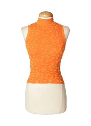 y2k orange vest turtleneck top, brand: Vintage Dressing, condizioni: Ottime, taglia: S / IT 40 / EU 36, €9.00, €10.15 include la Protezione acquisti