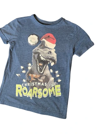 🎄George Navy “Christmas Is Roarsome” Dino T-Shirt – Boys 8–9yrs, brand: George, condition: Very good, size: 8 years / 128 cm, £2.00, £2.46 includes Buyer Protection