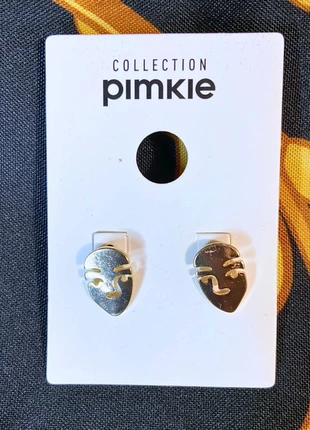 Pimkie - Petites boucles d'oreilles dorées en forme de visage, merk: Pimkie, staat: Nieuw met prijskaartje, € 2,00, € 2,80 inclusief Kopersbescherming Pro