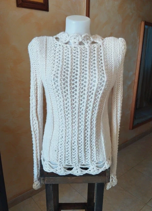 Pullover panna lavorazione artigianale, marque: Pullover, état: Très bon état, taille: S / 36 / 8, 4,00 €, 4,90 € Protection acheteurs incluse