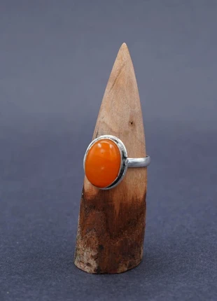 925 Sterling Silver Carnelian Gemstone Ring Size Q, brand: Silver, condition: Very good, size: 18.5 mm / Q½, £13.99, £15.39 includes Buyer Protection