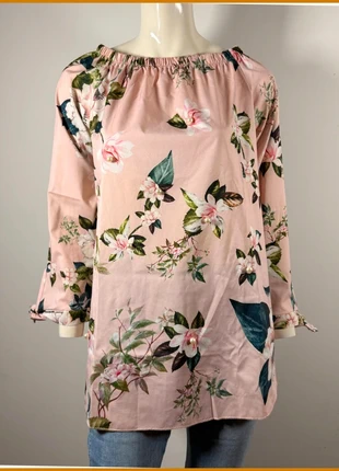 🌸 Blouse fleurie rose poudré, épaules dénudées, style romantique chic, taille M 🌿, marque: Vintage Dressing, état: Bon état, taille: M / 38 / 10, 16,90 €, 18,45 € Protection acheteurs incluse