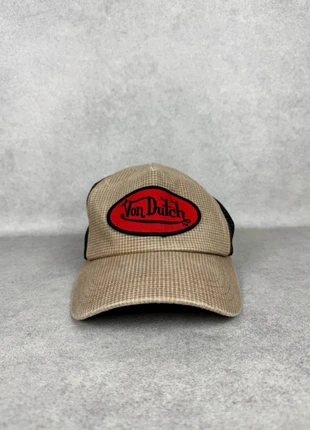 Casquette Von Dutch vintage beige logo rouge – Taille réglable | 384, brand: Von Dutch, condition: Very good, size: One size, €20.00, €21.70 includes Buyer Protection