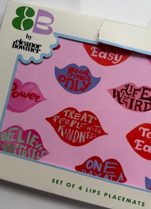 Eleanor Bowmer Lips Placemats – Set of 4 – Pink Multicolour – Cork Backed, brand: eleanor bowmer, condition: New, £22.50, £24.33 includes Buyer Protection Pro