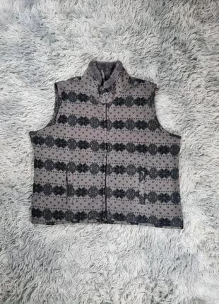 Veste polaire sans manches grise à motifs vintage, marque: Vintage Dressing, état: Très bon état, taille: XXL / 44 / 16, 14,30 €, 15,72 € Protection acheteurs (Pro) incluse