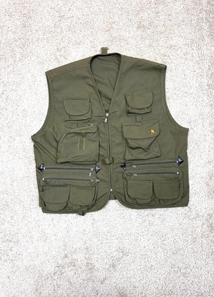 Veste sans manche vert kaki pêche chasse vintage multi poche homme - M, brand: Vintage Dressing, condition: Very good, size: M, €27.00, €29.05 includes Buyer Protection