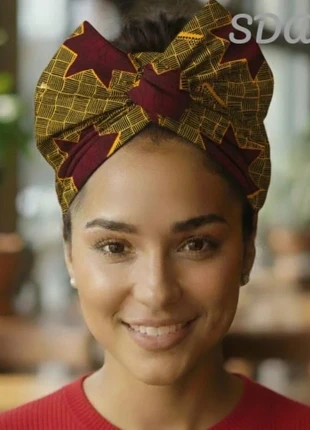 headband foulard tête maré-tèt rigide coton wax, marque: Coton, état: Très bon état, 20,00 €, 21,70 € Protection acheteurs (Pro) incluse