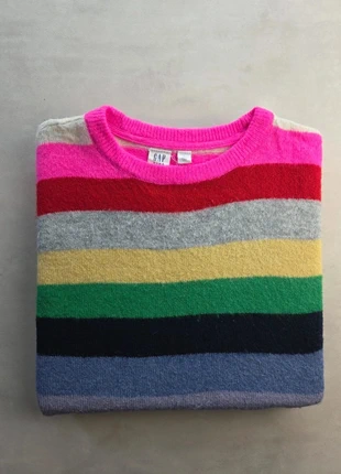 gap kids pull multicolore rayé S (6-7 ans) laine look coloré, marca: GAP, estado: Muito bom, tamanho: 6 anos / 116 cm, €9.00, €10.15 inclui Proteção do Comprador
