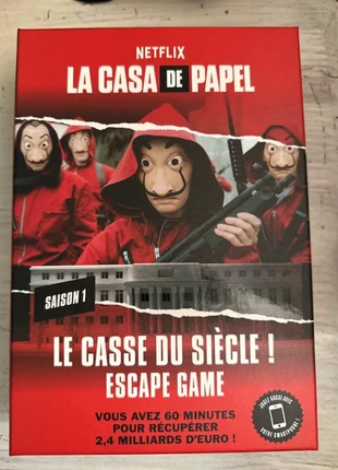 Jeu de société : La casa de papel- escape game saison 1, marque: Netflix, état: Neuf sans étiquette, 7,00 €, 8,05 € Protection acheteurs incluse