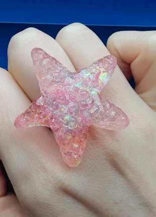 Anillo estrella de mar holografico, marque: LUZ, état: Neuf sans étiquette, taille: Ajustable, 6,00 €, 7,00 € Protection acheteurs incluse