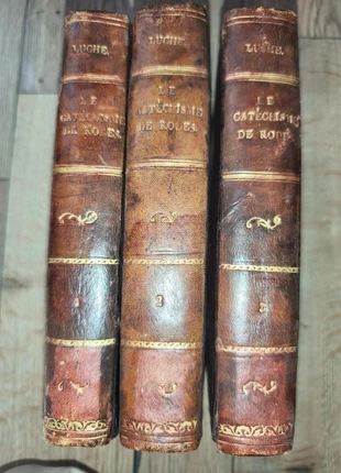 Abbé Luché – Le Catéchisme de Rodez – 3 tomes – 1868/1869 – reliure cuir ancien, estado: Bom, €50.00, €53.20 inclui Proteção do Comprador Pro